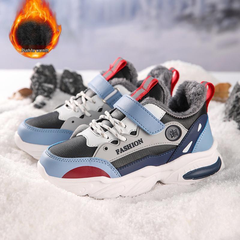2025 Winter Boys' Basketball Shoes: Comfortable, Thick-Soled, Outdoor Sports Shoes
