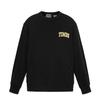 Comfortable Knitted Cotton Crew Neck Sweatshirt Men Sweatshirt Black A6AGF001
