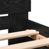 Bed Frame in Black Oak Look 193 x 125 x 70 cm Particleboard