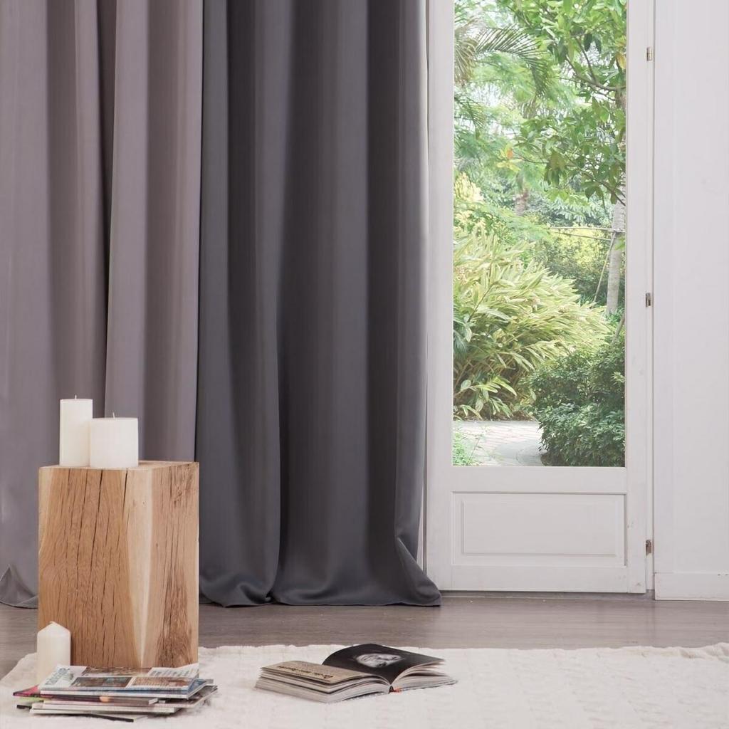 Elegant Gray Blackout Curtain 140X260Cm