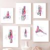 Diagrama anatomiei umane de culoare modernă Structura scheletului medical Poster picior Pânză nordică Pictură decorativă educațională Artă de perete