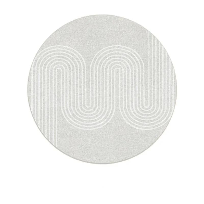Round Living Room Carpet Large Striped Carpets for Bedroom Rug Bedside Floor Mat Modern Creative Minimalism Home Decoration Rugs