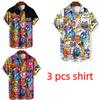 Summer Fashion Funny Colorful Cartoon Cat Printing Shirt Hawaiian Beach Vacation Clothing Men's Street Style Shirt Daily Men's and Women's Shirt