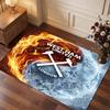 West Ham United Football Print Crystal Velvet Rug, Comfortable Water Absorbent Non Slip Indoor Floor Carpet