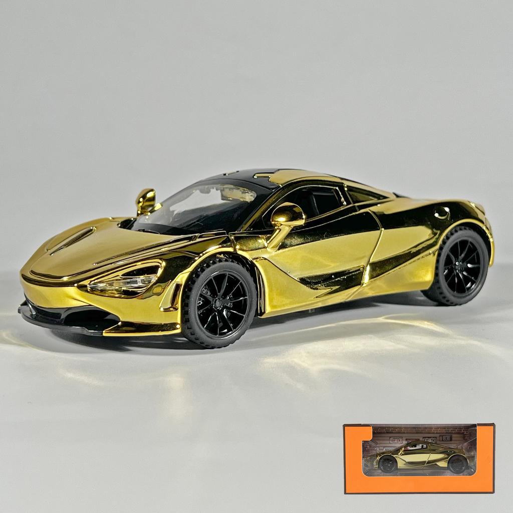 1:32 McLaren 720S Electroplate Super Sports Car Diecast Alloy Model Car Classic Decoration High Simulation Ornament Birthday Boy