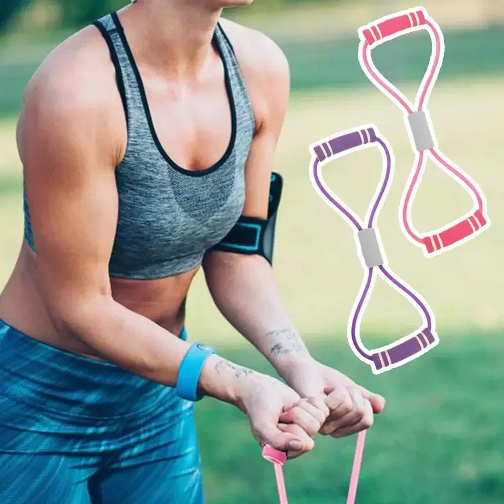 1PC 8-shaped Yoga Resistance Bands Sports Exercise Puller  Chest Expander for Body Building Resistance Bands Exercise Equipment