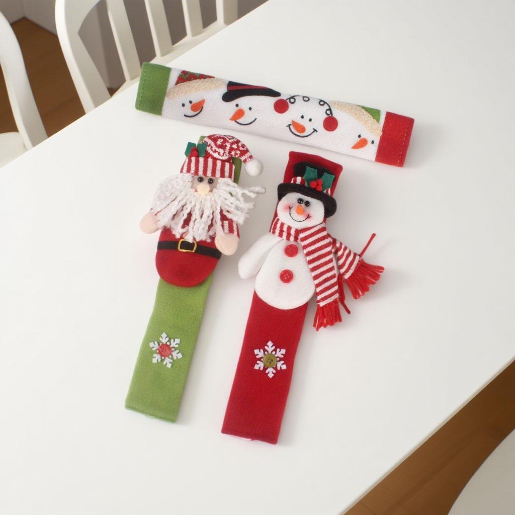 1 Set Christmas Kitchen Refrigerator Handle Covers - Interior Home & Refrigerator Decorations