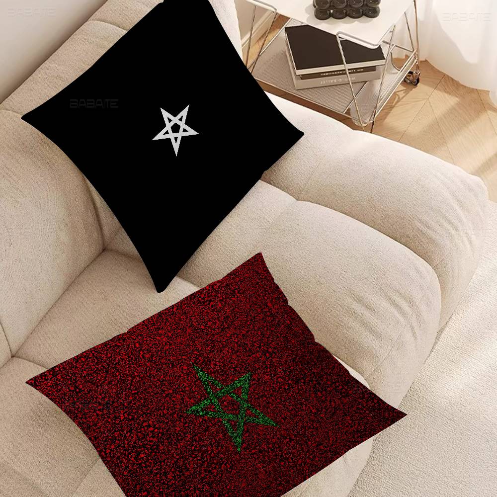 Morocco Map Flag Cushion Cover Decorative Pillow Sofa Home Decor Case Pillow Cases