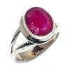 Red Ruby(Simulated) Gemstone Handmade 925 Sterling Silver Gift Ring S.6.5 R5g01