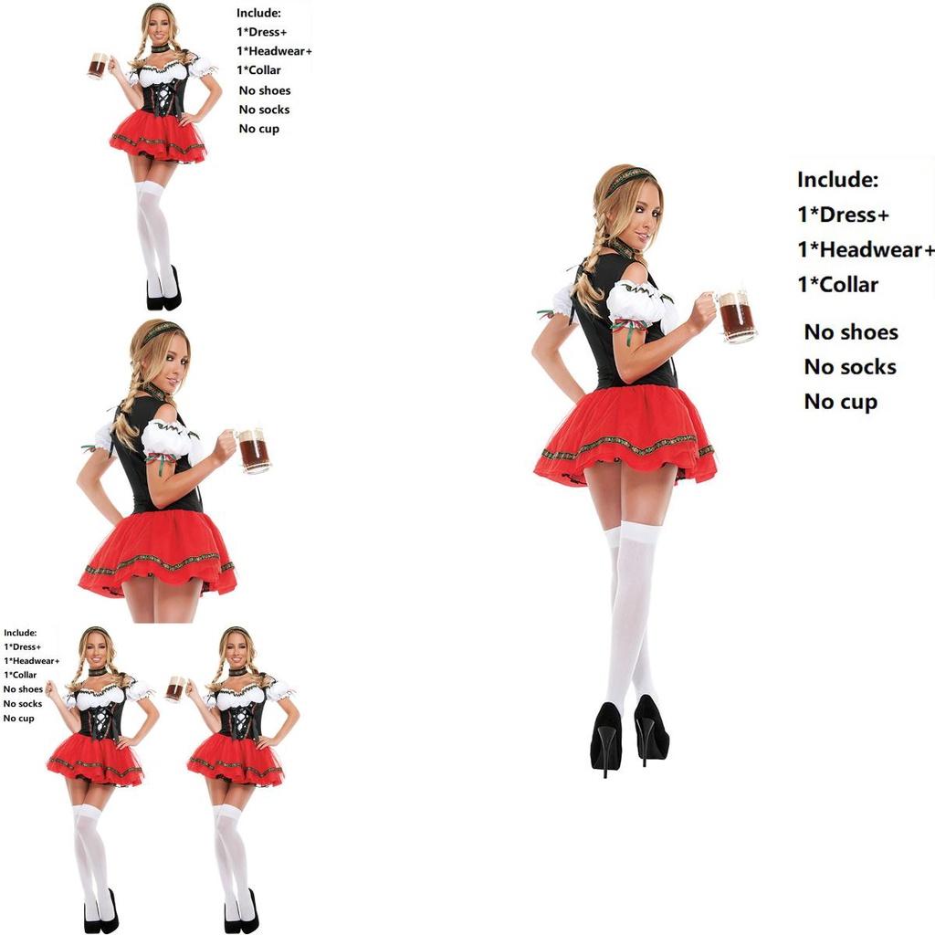 Elegant Oktoberfest Costume For Women Featuring A Chic Maid Design
