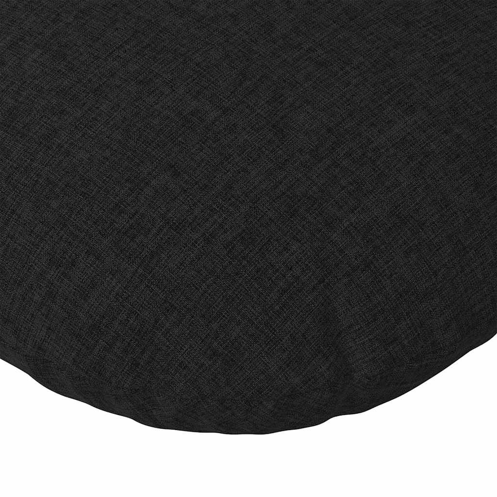 Seat Cushion Set 2 Pcs Black Ø30 X 13 Cm Fabric