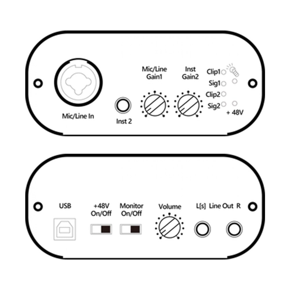 Imported Product ALT MIDITECH AUDIOLINK LIGHT 2 Inputs 2 Outputs USB Audio Interface [Genuinely Product] Number