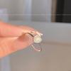 Zirconia Ring - Elegant and Exclusive Women's Small Luxury High-end Style Open Finger Ring - Versatile and Stylish Hand Accessory
