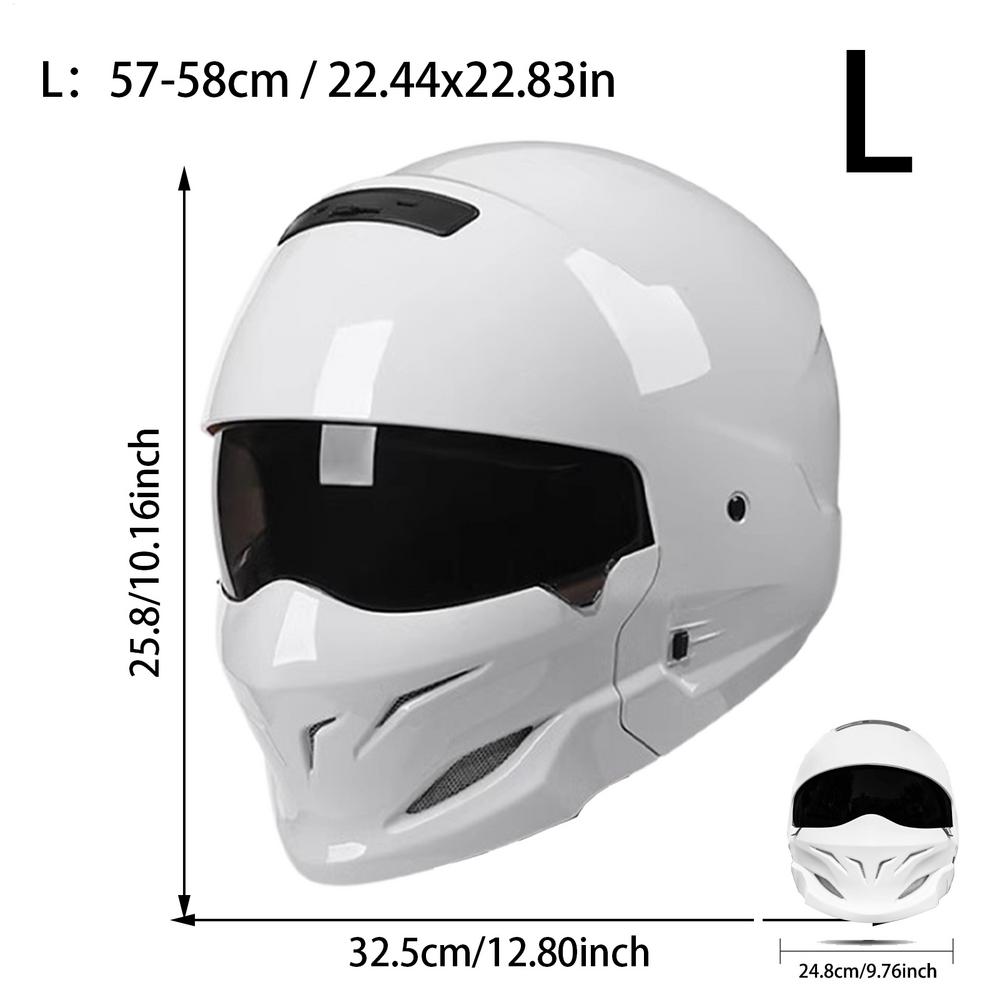 

Мотоциклетные защитные шапки для мужчин Съемная защитная шапка для мотоцикла Прочная защитная шапка для велосипедистов Ретро-стиль Жесткая шапка для взрослых мужчин XL белый