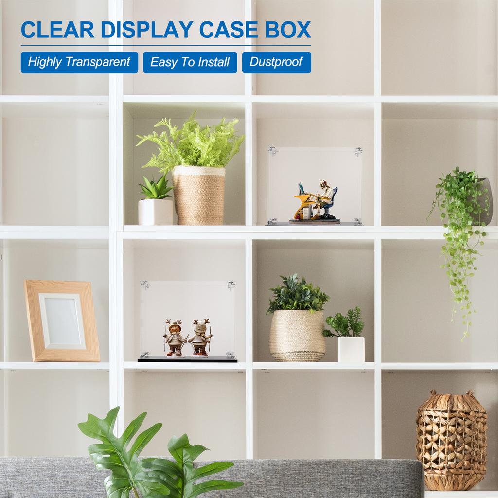 Acrylic Display Case Clear Display Box Show Case Assemble Dustproof Display Box Storage Organizer for Collectibles Action Figure
