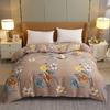 Luxury Flower Style Cotton Duvet Cover Skin-friendly Soft Bedding White Floral Botanical Pattern Comforter Cover with Zipper