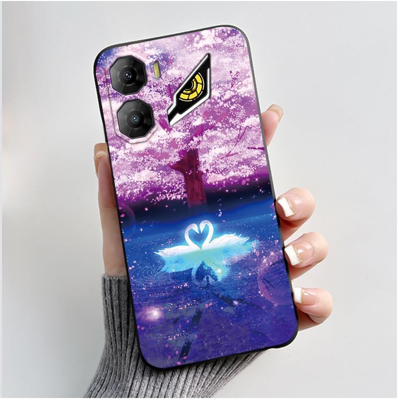 Custodia per Telefono Per ZTE Nubia Neo 3 5G Z2464N Custodia Estetica Moda Gatto Carino Cartone Animato Nero Morbido TPU Silicone Copertura Protettiva Completa