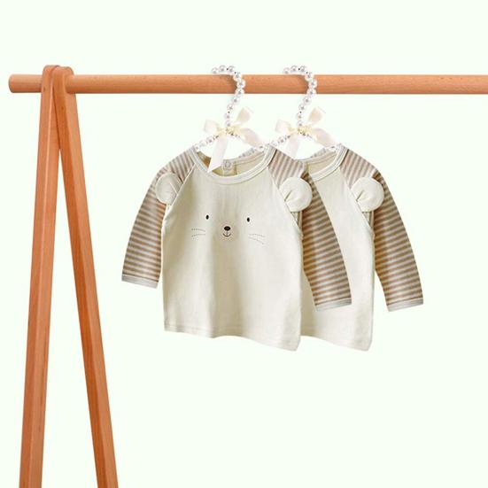 Kleshenger med sløyfe Sklisikker ABS Barn Faux Pearl Rack for Home