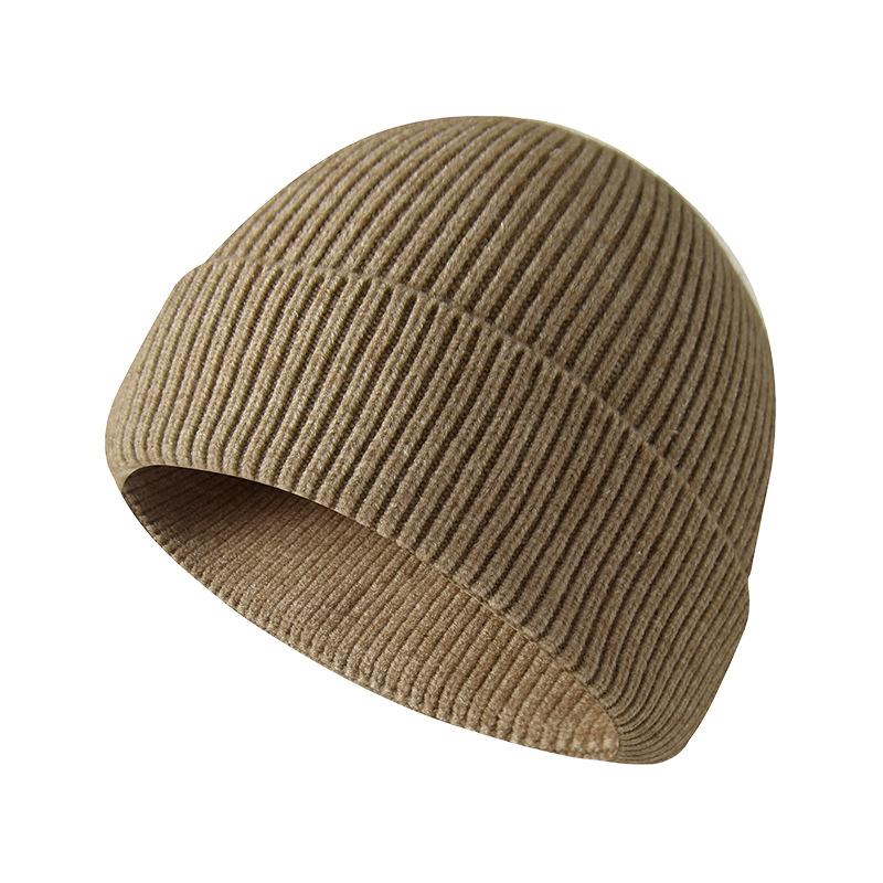 Light Board Hat Men's Autumn and Winter Solid Color Wool Hat Knitted Pullover Hat Warm Ear Protector Cold Hat Street Dance Hat Tide
