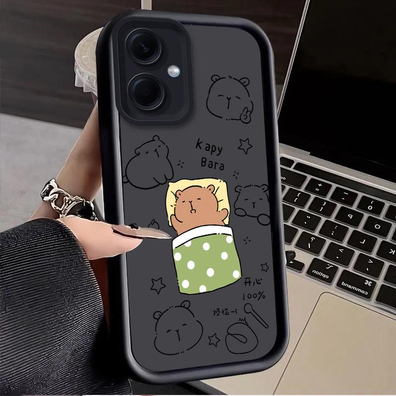 Cartoon Capybara Sleeping Case for Xiaomi Redmi Note 15 14 14S 13 5G 12S 11 10 Pro Plus 15C 14C 13C 12C 12 4G A1 A2 Cover Funda