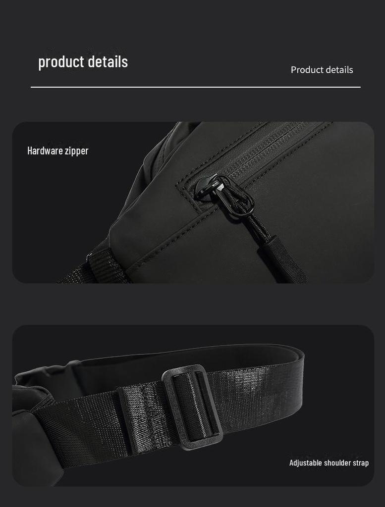Men's Trendy Shield Armor Polyhedron Chest & Waist Bag for Sports and Fitness
