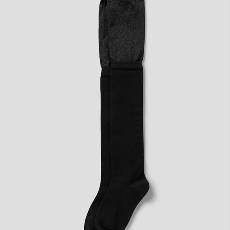 Kuho Plus Sheer Layered Knee Socks Black (KE58KTM035)