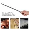 12in Round Mill Steel File Rasp with Handle Sharpening Shaping Tool for Metal ProjectsMiddle Teeth