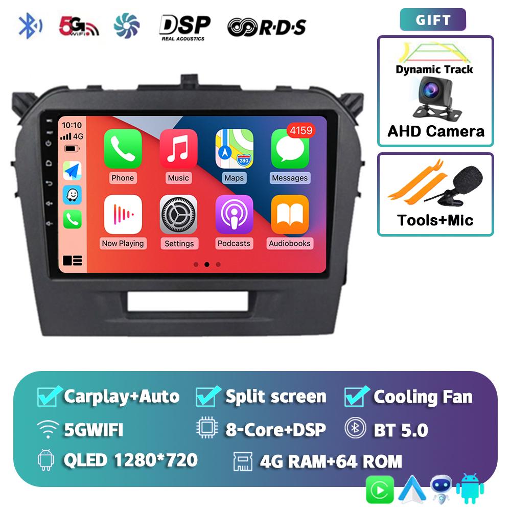 Android 14 Carplay Auto For Suzuki Vitara 2015 2016 2017 2018 2019 Car Radio Multimedia Player Stereo video Head Unit WiFi+4G BT