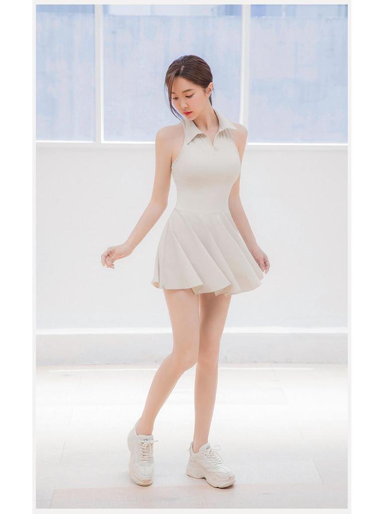 Women's 2025 Autumn High-End Sports Polo Dress: Badminton, Tennis, Golf Casual Skirt