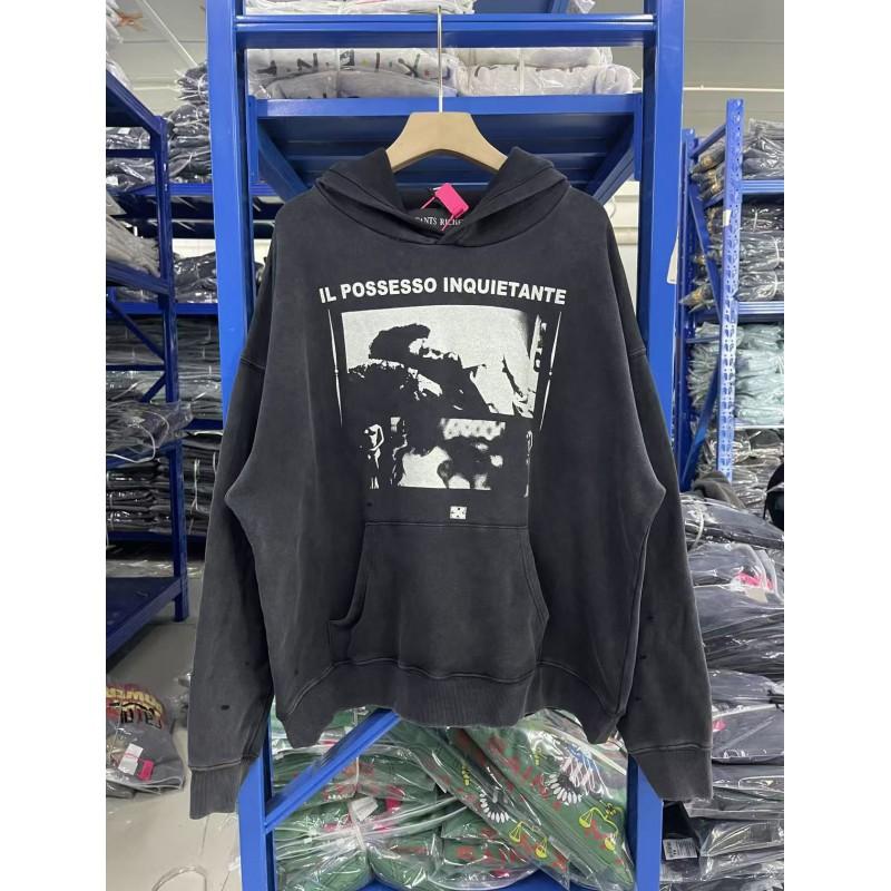 Oversized Vintage Washed Hooded Sweatshirt Men Women Teens Streetwear Loose Fit Cotton Pullover Fall 2025