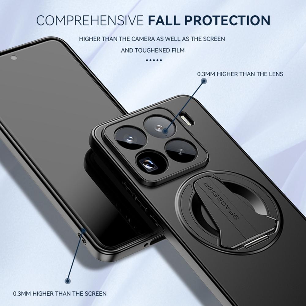For Xiaomi 15 Case Compatible with MagSafe Hidden Kickstand Skin-Feel Matte PC TPU Phone Back Cover