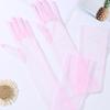 55CM 70CM Sexy Thin Hollow Transparent Long Gloves Solid Net Yarn Mesh Women Man Performance Party Elasticity Cosplay