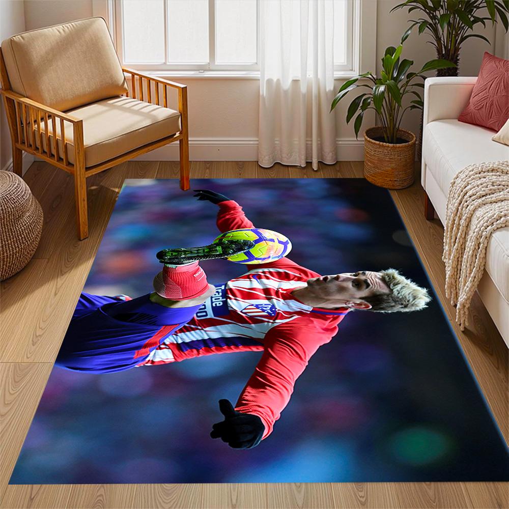 Atletico Madrid Player Floor Rug Office Rug Perfect for Outdoor Game Room Kitchen Bedrooms Anti-slip Rug Anime Office Decor Perfect Gift for Women/Men