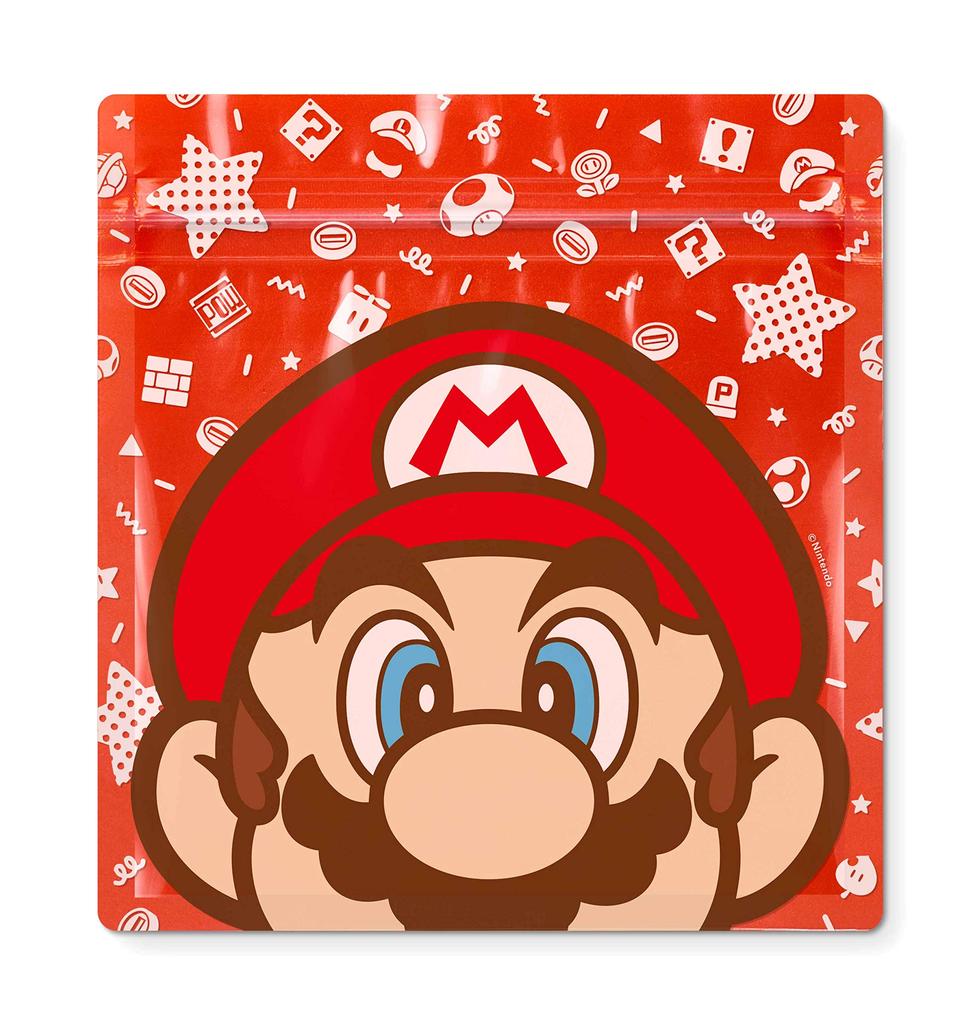 Nintendo Super Mario Home & Party Zipper Bag Mario Super Mushroom NSL-0107 Storage Pouch Reusable Kitchen Organizer Food Bag Cute Character Gift