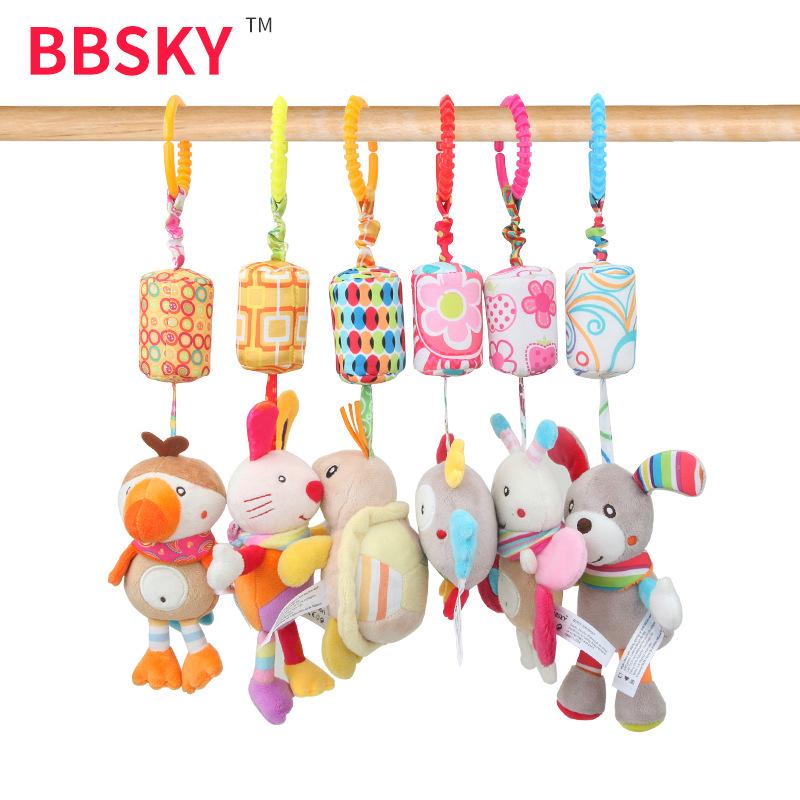 BBSKY Baby Animal Plush Wind Chime Ornament - Car & Bed Hanging Toy