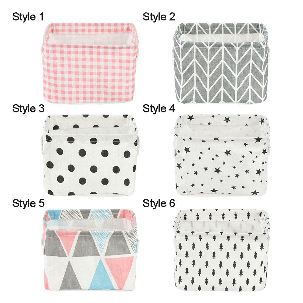 & Living Cosmetics Organizer Toy Container Collapsible Laundry Basket Desktop Box Sundry Storage Baskets Folding Storage Box