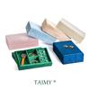 TAIMY Luxury Velvet Travel Portable Custom Logo Jewelry Tray With Lid Desktop Ring Bracelet Watch Storage Box Display Packaging