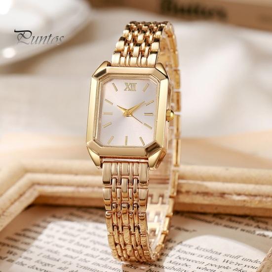 Ladies Watch Light Luxury Style Square Dial Steel Strap Embellishment for Office Party Date Night Women Fashion