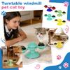 Interactive Windmill Cats Toy With Suction Cup - Spinning Turntable For Chewing, Scratching & Grooming