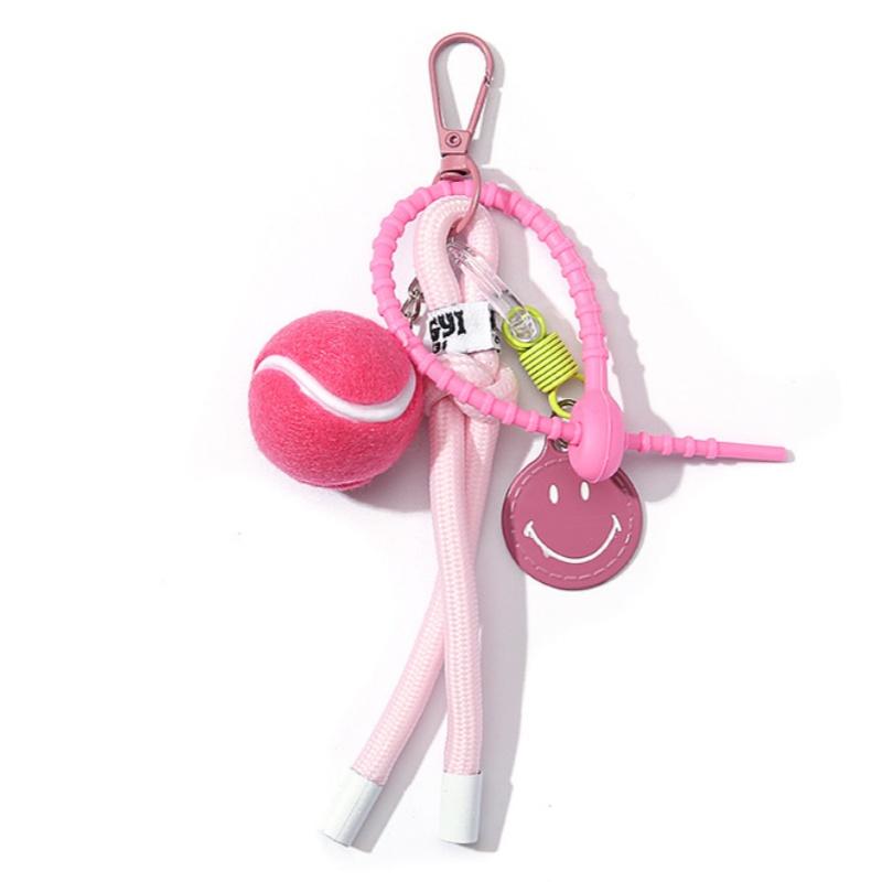 New Color Tennis Car Keychain Charm Bag Pendant Sports Paracord Key Chain-Tennis Gift and Souvenir for Fans and Lovers