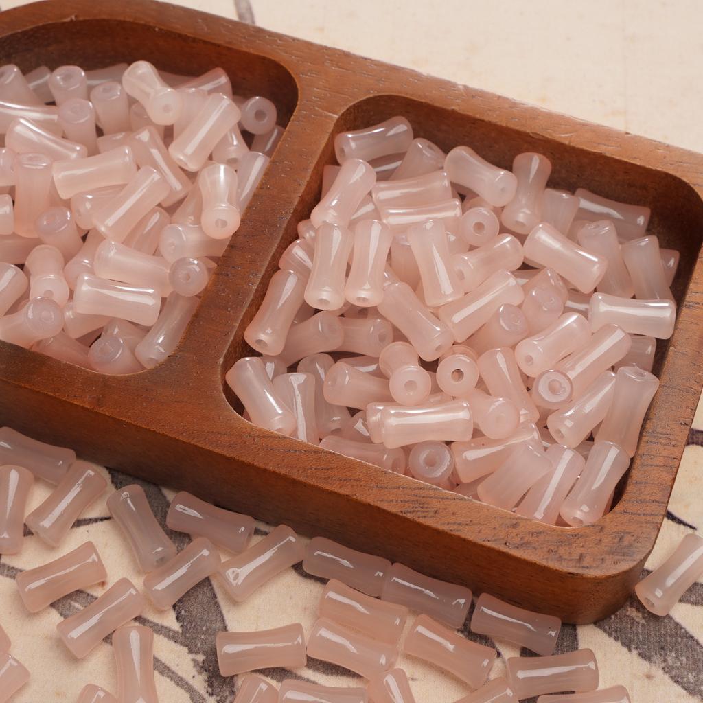 Glass Halo Staining Sprinkles Bamboo Beads Ancient Style Loose Beads Handmade Diy Hand Beaded Beads Accessories Glaze Imitation Jade Beads Materials