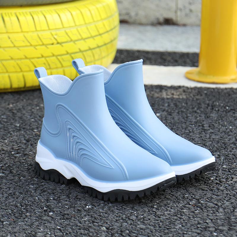 Модные водонепроницаемые короткие бархатные нескользящие сапоги для взрослых 41 — фото 9