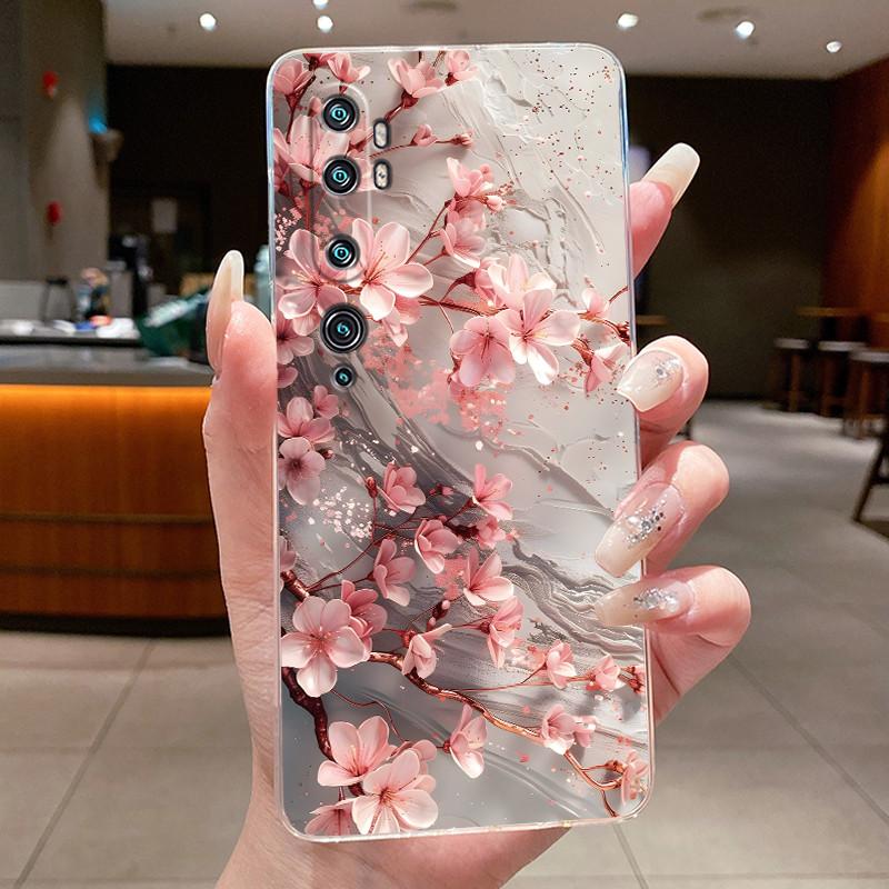 Phone Case For Xiaomi Mi cc9 Pro/Mi Note 10/Mi Note 10 Pro Butterfly Bow Protective Casing Transparent Soft Silicone TPU Cover