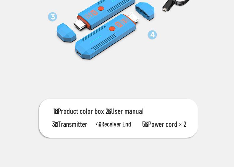 4K HDMI Wireless Transmitter & Receiver 50M Portable Extender