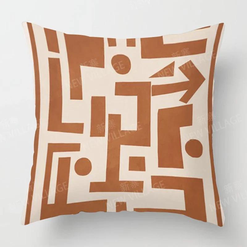 Nordic Fall Home Decor Autumn  Throw Pillow Cover Sofa Cushion Cover Velvet Modern   Morandi