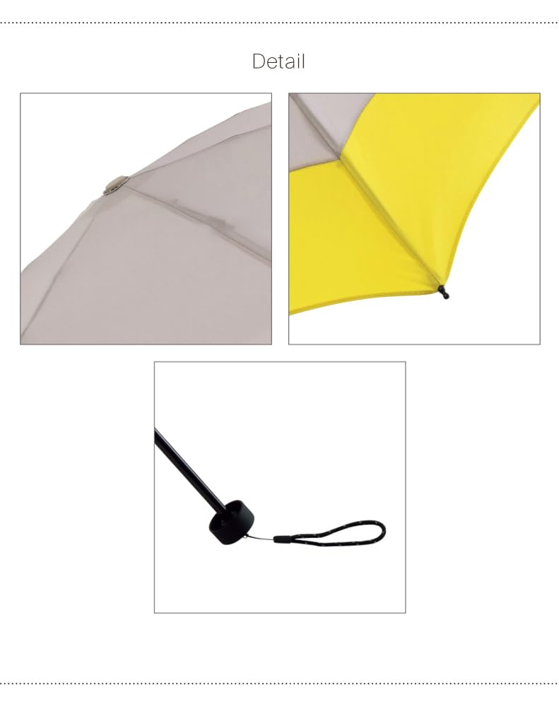 Because Folding Umbrella 53cm UV Protection or More Recycled Polyester 200g Parasol for Sunny and Rainy Days Unisex Made from Recycled PET Bottle