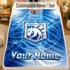 Flannel BlanketIpswich Town Custom Name Text Personalized Soft Warm Throw Blanket Home Decor Gift