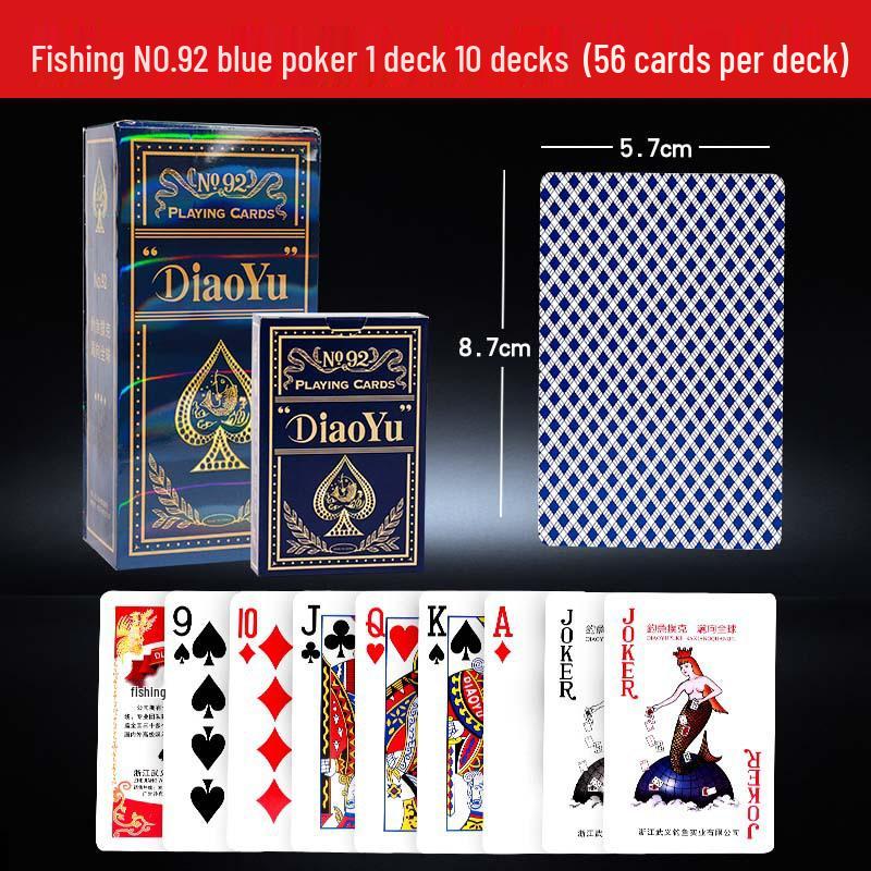 Carte da Poker da Pesca Originali: 10 Mazzi per Intrattenimento Domestico, Giochi da Tavolo, Guandan, Dou Dizhu.