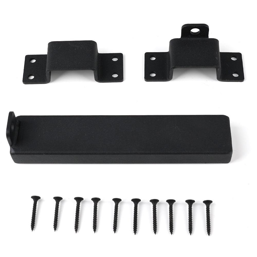 Adjustable Heavy Duty Sliding Door Lock Bracket with Padlock Hole for Wooden Fences and Yards
