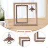 Rotating Picture Frame Decorative Birthday Gifts Office Desktop Wood Centerpiece Vertical Photo